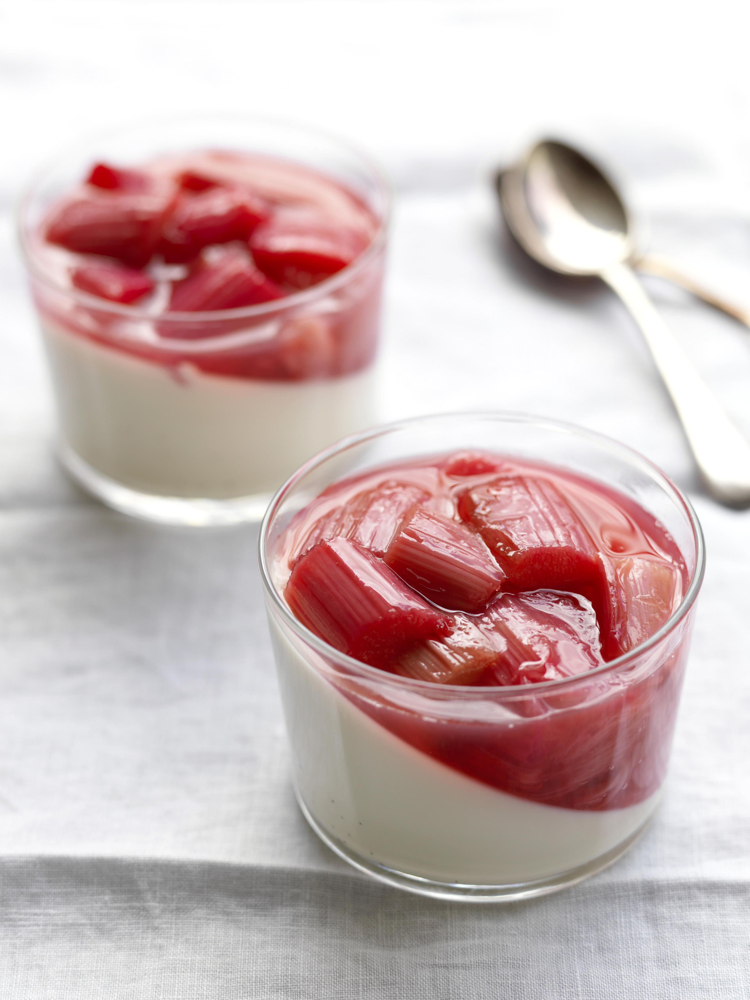 Prosecco and Rhubarb Panna Cotta Justine Pattison's delicious dessert