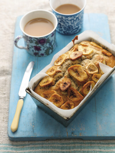 baking banana loaf in tin