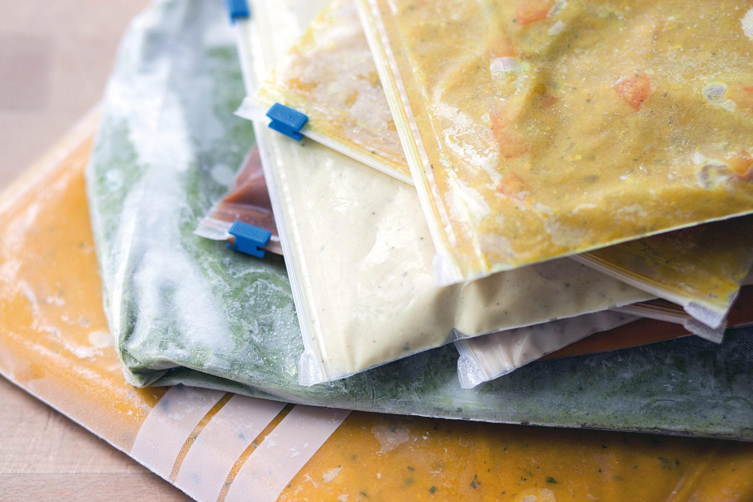 sealed bags ready to freeze