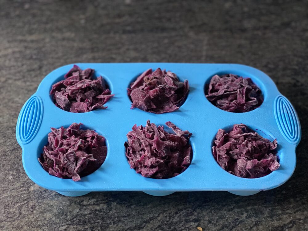 Braised red cabbage freezes very well